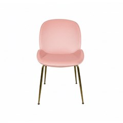 Velvet Cover All Seat Golden Metal Legs