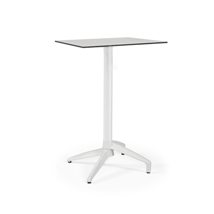 Gemini High Table Fixed Top 60x60 - White