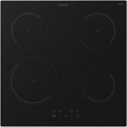Induction 4 Zones Glass Ceramic Hob - Black