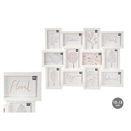 12 Spaces Photo Frame 10x15 – White