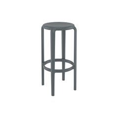 Bar Stool  Dark Grey  75Cm