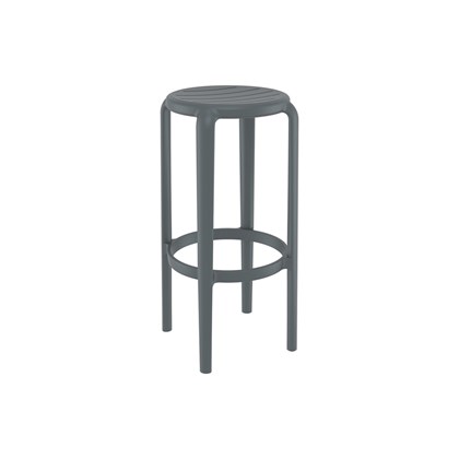 Bar Stool  Dark Grey  75Cm