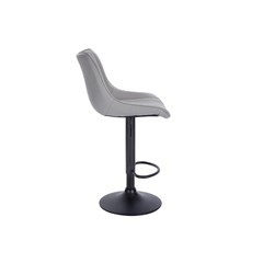 Grey Barstool – Matt Black Base