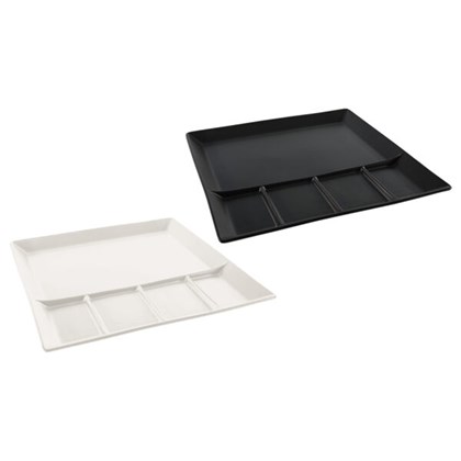 Fondue Plate White or Black 24.5 x 24.5cm