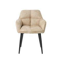 Dining Chair Light Brown Microfiber