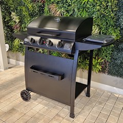 4 Burner Gas Grill - Matt Black