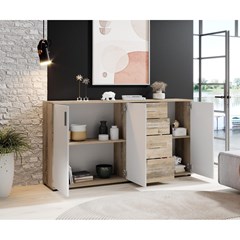 Sideboard - Light Oak & White