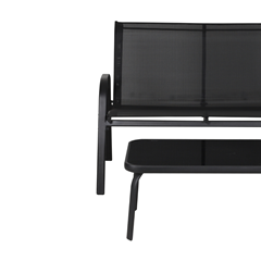 Garden Sofa Set of 4 – Aluminium Black