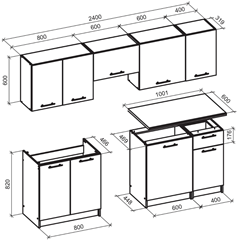 Daria 240 Kitchen Set