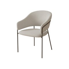 Dining Chair Padded Seat & Back - Fabric Beige