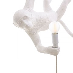 Monkey Lamp White Swinging