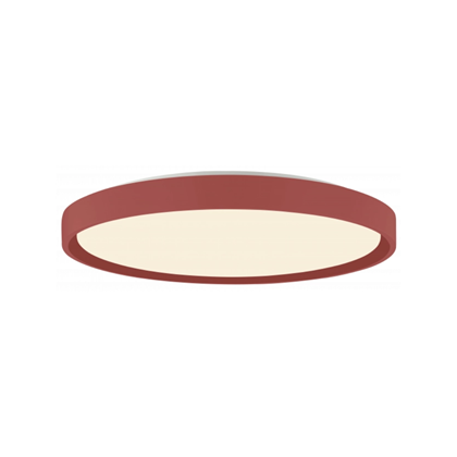 LED Ceiling Light – White & Red Velvet