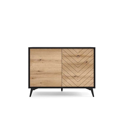 Sideboard 2 Doors - Oak & Black