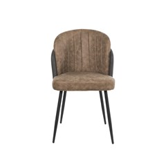 Dining Chair - Brown & Dark Grey