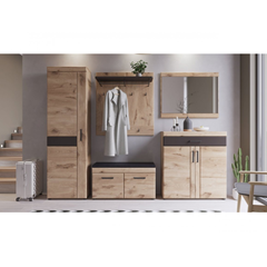 Wall Panel Two-level hangers – Viking Oak & Cosmos Grey