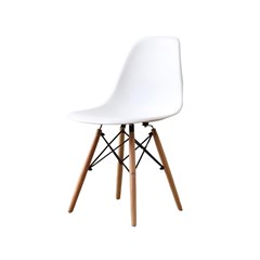Dining Chair PP Wood - White