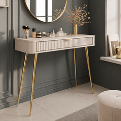 Bedroom Set 160x200 – Beige & Gold