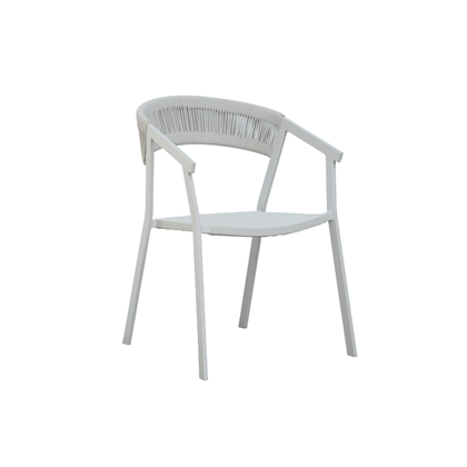 Aluminum Dining Chair - Light Beige