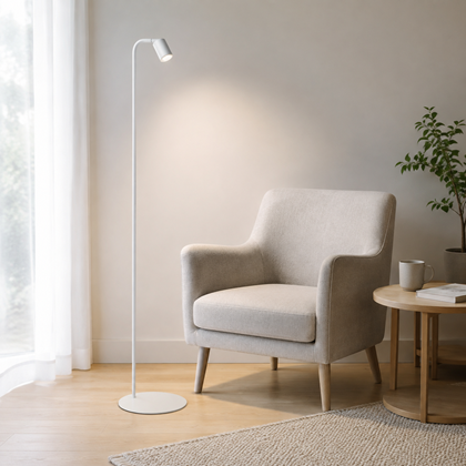 Logan Floor Lamp White