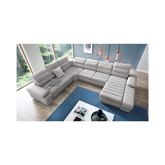 Corner Sofa Bed with Chaise Right – Light Grey