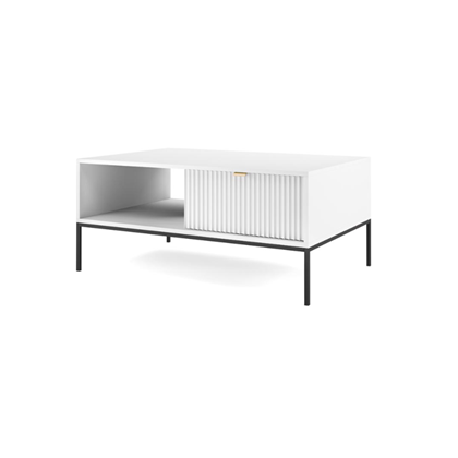 Coffee Table With Drawer – White