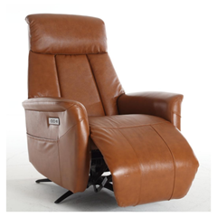 Swivel Electric Recliner – Brown
