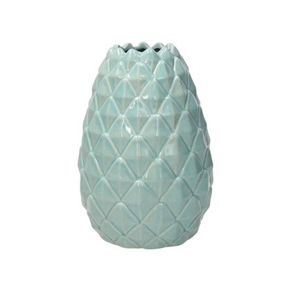 Vase Pineapple 20cm Tropicana Ceramic Light Blue