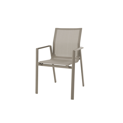 Aluminium Sling Arm Chair – Taupe