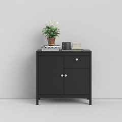 Madrid Sideboard 2 Doors and 1 Drawer Black