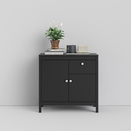 Madrid Sideboard 2 Doors & 1 Drawer Black