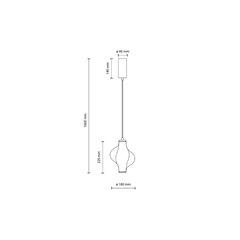 Elva Brass 8W Hanging Lamp LED