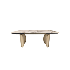 Extension Table KL-188 (W200(+50+50) x D100 x H76 cm) – Golden Champagne