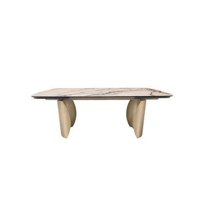 Extension Table KL-188 (W200(+50+50) x D100 x H76 cm) – Golden Champagne