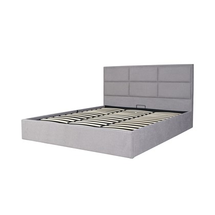 Upholstered Bed with Gas Lift 180 - Light Grey