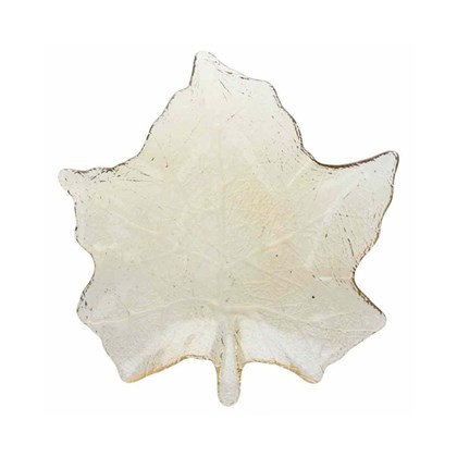 Leaf Plate Yellow Glass