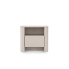 Nightstand 1 Shelf 1 Door – Cashmere