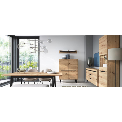 Cabinet 2 Doors 2 Drawers – Artisan Oak