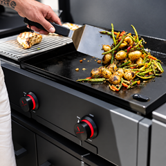 Plancha & Infrared Gas Grill Combo – Black