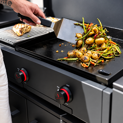 Plancha & Infrared Gas Grill Combo – Black