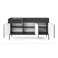 Sideboard 3 Doors 3 Drawers – Black