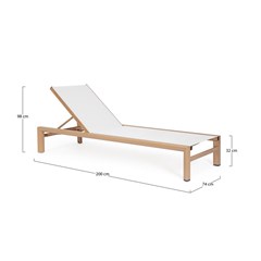 Sun Bed Natural & White