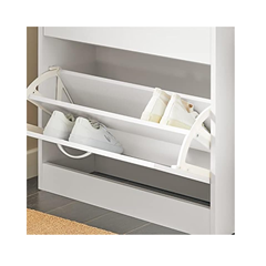 Shoe Cabinet Matt White 3 Doors