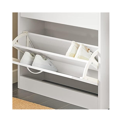 Shoe Cabinet Matt White 3 Doors