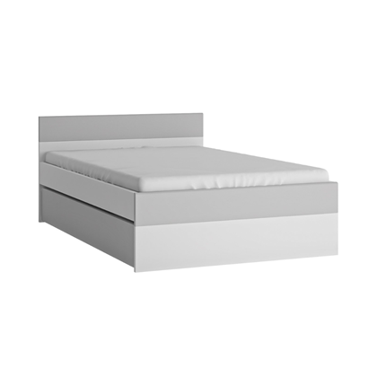 Bed 120 1S – White Alpin White MDF