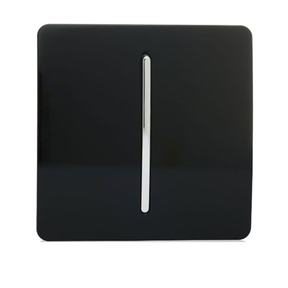 1 Gang Doorbell Switch - Black