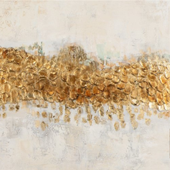 Golden Horizon Acrylic Painting – Gold  72 5x14 cm