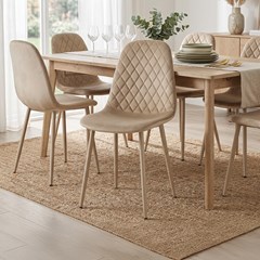 Dining Chair – Light Brown & Taupe Legs