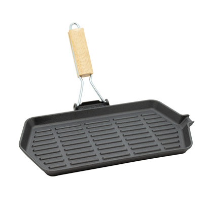 Grill Pan 36x11cm Cast Iron One Handle