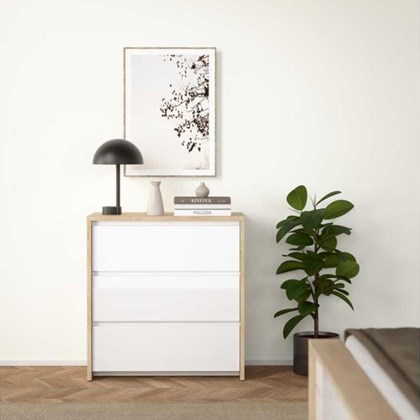 Next Chest with 3 Drawers - Jackson Hickory White