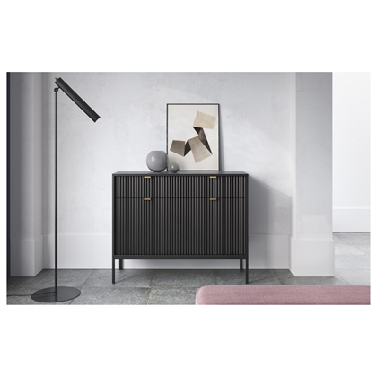 Sideboard 2 Doors 2 Drawers - Black
